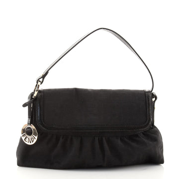 Fendi Chef Flap Bag Zucca Canvas Small