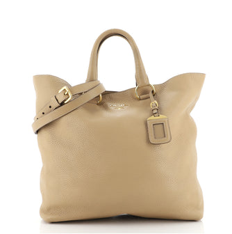 Prada Convertible Open Tote Vitello Daino Medium