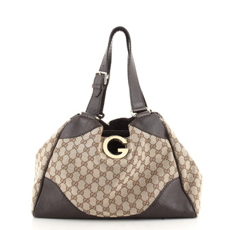 Gucci Charlotte Shopping Tote GG Canvas Large