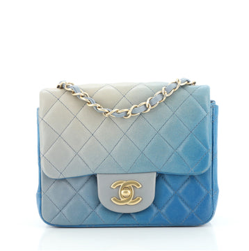 Chanel Square Classic Single Flap Bag Quilted Degrade Lambskin Mini