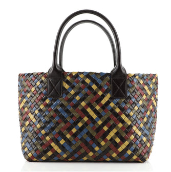 Bottega Veneta Cabat Tote Multicolor Intrecciato Goatskin Small