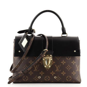 Louis Vuitton Black Monogram Canvas and Leather One Handle Flap MM