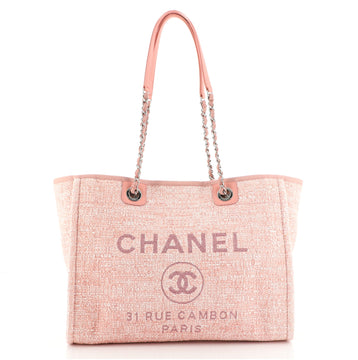 Chanel Deauville Tote Raffia with Glitter Detail Small