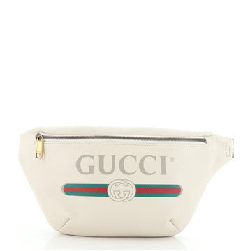 Gucci Logo Belt Bag Printed Leather Medium