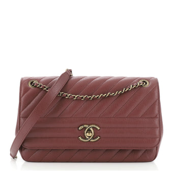 Chanel CC Flap Bag Diagonal Quilted Goatskin Medium