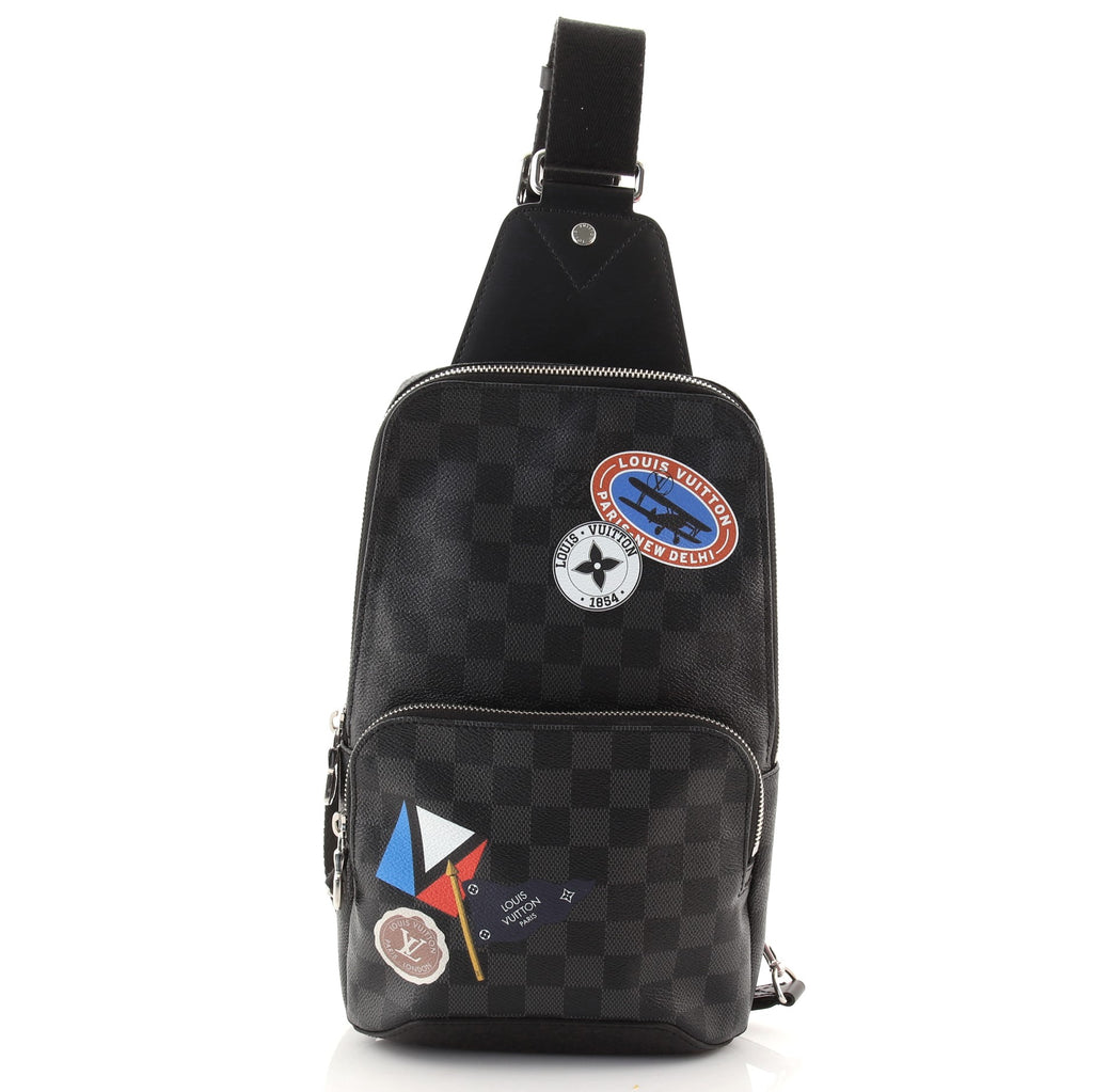 Louis Vuitton, Bags, Louis Vuitton Avenue Sling Bag Limited Edition  Damier Graphite Pixel Black