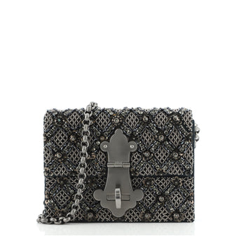 Dolce & Gabbana Lucrezia Shoulder Bag Embellished Fabric