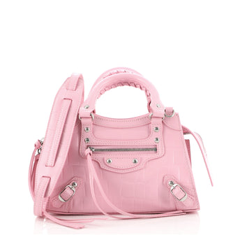 Balenciaga Neo Classic City Bag Crocodile Embossed Leather Mini