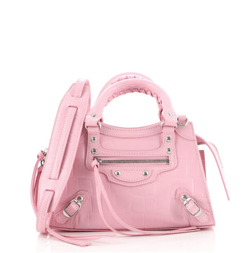 Balenciaga Neo Classic City Bag Crocodile Embossed Leather Mini