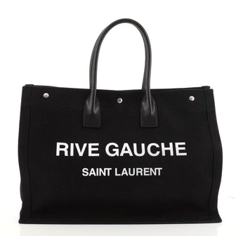 Saint Laurent Rive Gauche Shopper Tote Canvas Large