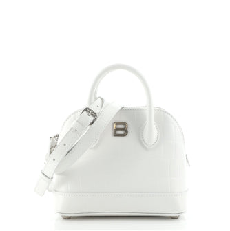 Balenciaga Ville Bag Crocodile Embossed Leather XXS