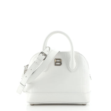 Balenciaga Ville Bag Crocodile Embossed Leather XXS