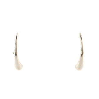 Tiffany & Co. Elsa Peretti Teardrop Hoop Earrings Sterling Silver