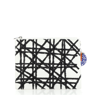 Christian Dior Art Zip Pouch Limited Edition Daniel Gordon Leather