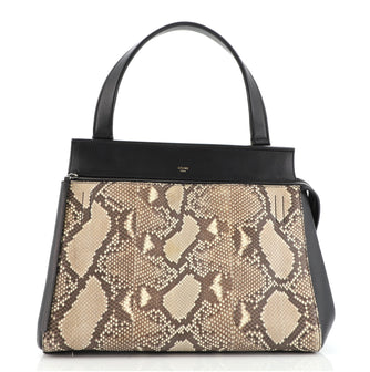Celine Edge Bag Python and Leather Medium