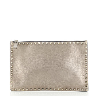 Valentino Rockstud Pouch Leather Large