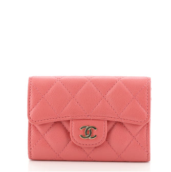 Chanel Classic Flap Card Case Quilted Caviar