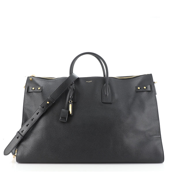 Saint Laurent Sac de Jour Souple Duffle Bag Leather 48H Black 835911