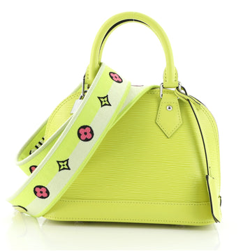 Louis Vuitton Alma Handbag	 Epi Leather with Logo Jacquard Strap BB
