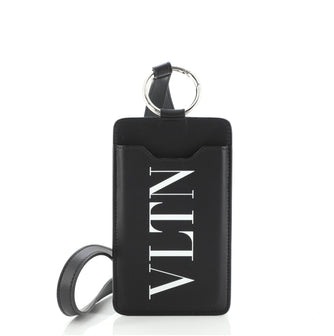 Valentino VLTN Lanyard Phone Case Holder Printed Leather