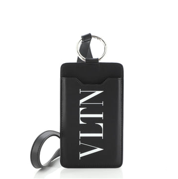 Valentino VLTN Lanyard Phone Case Holder Printed Leather