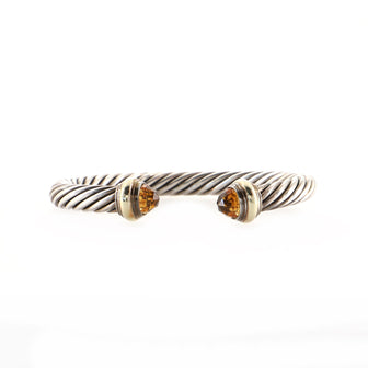David Yurman Cable Classic Bracelet Sterling Silver with 14K Yellow Gold and Citrine 7mm