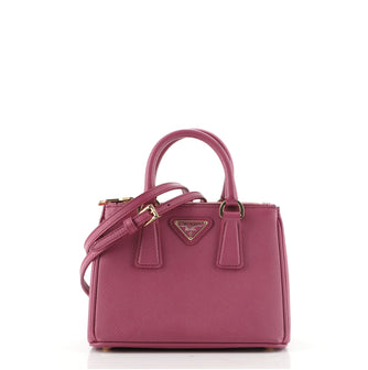 Prada Galleria Double Zip Tote Saffiano Leather Mini