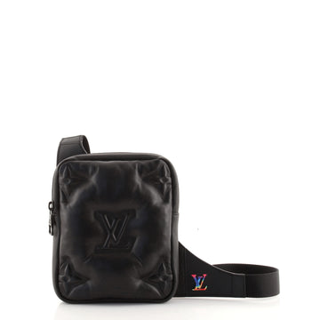 Louis Vuitton A4 Asymmetrical Sling Bag Monogram Embossed Puffy Lambskin