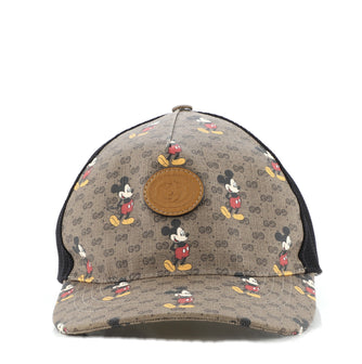 Gucci Disney Mickey Mouse Baseball Cap Printed Mini GG Coated Canvas
