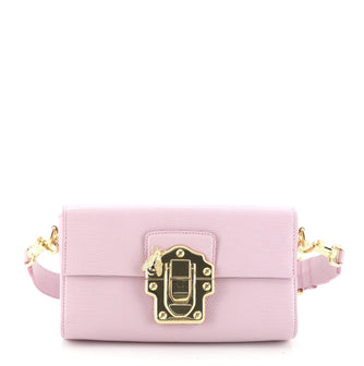Dolce & Gabbana Lucia Crossbody Bag Lizard Embossed Leather Small