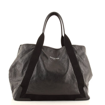 Balenciaga Navy Cabas Leather Medium
