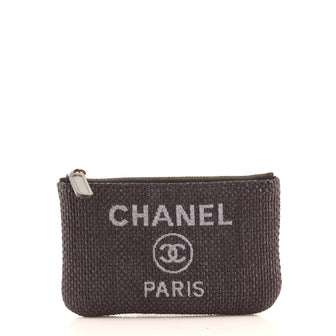 Chanel Deauville Pouch Raffia Mini