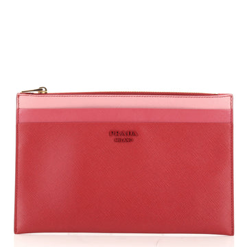Prada Zip Pouch Saffiano Leather Medium