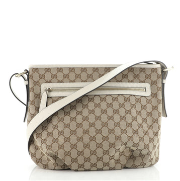 Gucci Front Zip Messenger GG Canvas Medium