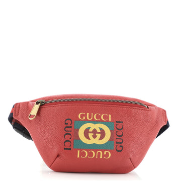 Gucci Logo Belt Bag Printed Leather Small