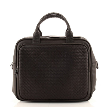 Bottega Veneta Pocket Travel Bag Leather with Intrecciato Small