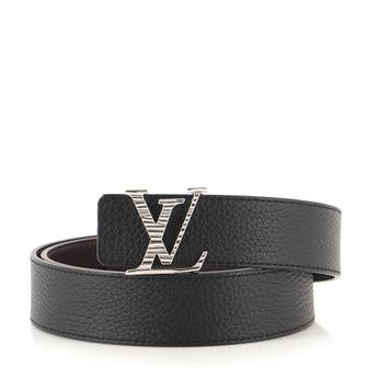 Louis Vuitton LV Initiales Epi Buckle Reversible Belt Taurillon Leather Wide