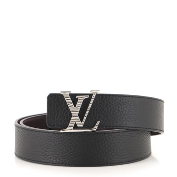 Louis Vuitton LV Initiales Epi Buckle Reversible Belt Taurillon Leather Wide