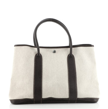Hermes Garden Party Tote Toile and Leather 36