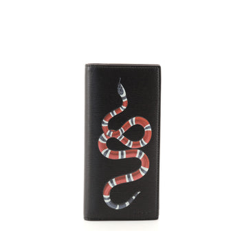 Gucci Vertical Bifold Wallet Printed Leather