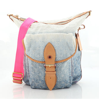Louis Vuitton Sunburst Handbag Denim PM