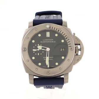 Panerai Luminor Submersible 1950 3 Day Automatic Watch Titanium and Rubber 47