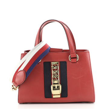 Gucci Sylvie Top Handle Tote Leather Medium