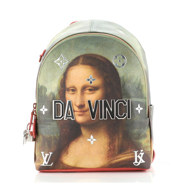 Louis Vuitton Palm Springs Backpack Limited Edition Jeff Koons Da Vinci Print Canvas PM