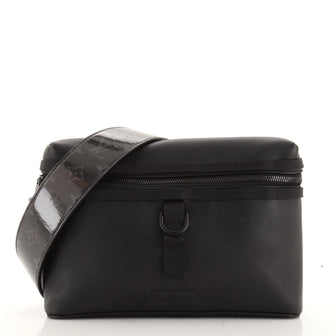 Louis Vuitton Messenger Bag Leather with Limited Edition Monogram Eclipse Glaze Canvas PM