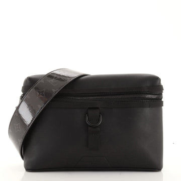 Louis Vuitton Messenger Bag Leather with Limited Edition Monogram Eclipse Glaze Canvas PM