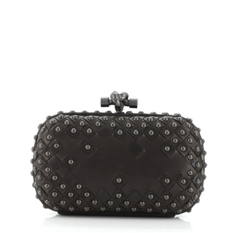 Bottega Veneta Box Knot Clutch Studded Intrecciato Nappa Small