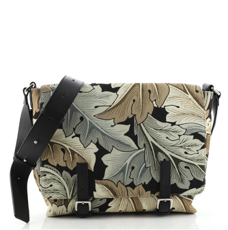 Loewe Military Messenger Bag Printed Canvas and Leather Small