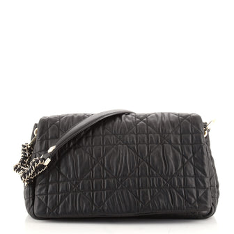 Christian Dior Delidior Chain Shoulder Bag Cannage Quilt Leather Medium