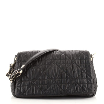 Christian Dior Delidior Chain Shoulder Bag Cannage Quilt Leather Medium